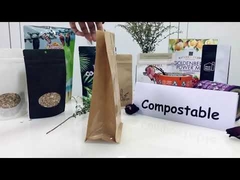 100% Certificated Compostable 250/500/1000 gram Coffee Packaging Bags with Zipper