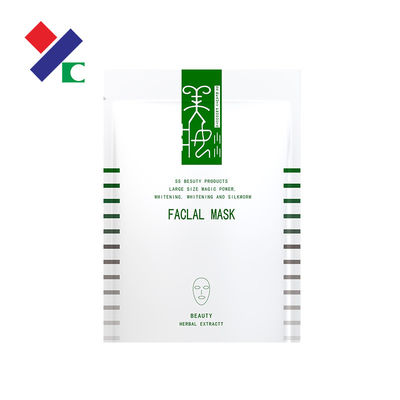 CMYK Three Side Seal Pouch Easy Tear Notch Facial Mask Packaging Bag