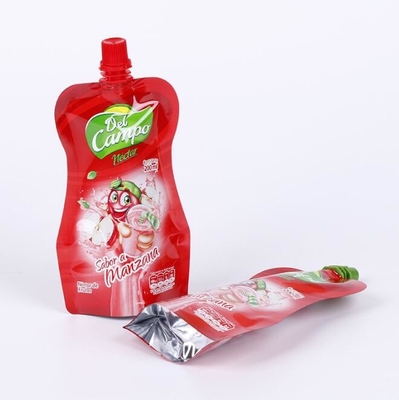 Food Grade Aluminum Foil Spout Pouch 100 Microns 750ml Leak Proof For Fruit Juice