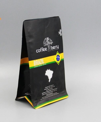 180 Micron Coffee Bean Packaging Bags Aluminum Foil Stand Up Pouch Coffee Bags OEM ODM