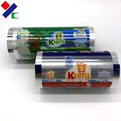 SGS Food Packing Plastic Wrap Roll , Metallized Plastic Film Gravure printing
