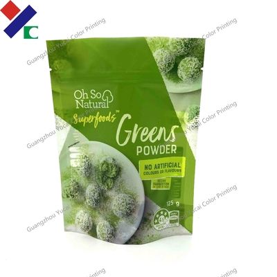 Plastic Material Stand Up Zipper Pouch Clear Window Food Packaging