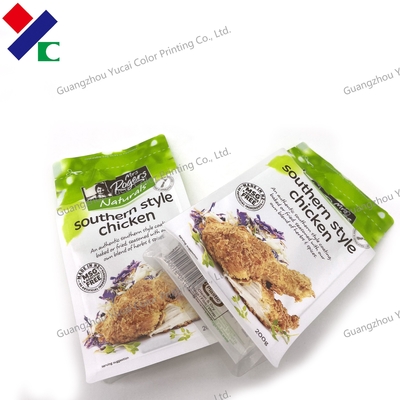 Square Flat Box Bottom Biodegradable Packaging Bags Zipper Eight Side Sealed